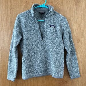 Patagonia Gray Quarter-Zip Fleece Pullover